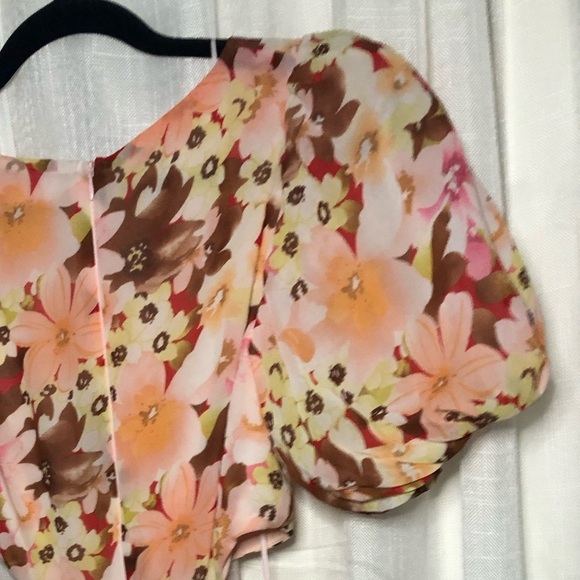 ASTR The Label High Low Dress in Pink and Orange Floral 🍂🍁🧡 Medium Jennell Dress - Picture 13 of 16